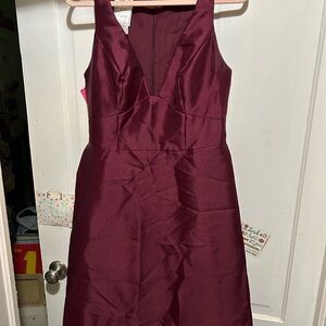 David's Bridal Deep Red Dress